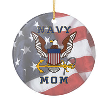 Load image into Gallery viewer, United States Navy Mom 3" Ceramic Christmas Ornament USN Made In The USA Ships From The USA