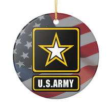 Load image into Gallery viewer, US Army United States Army 3" Ceramic Christmas Ornament Made In The USA  Ships From The USA
