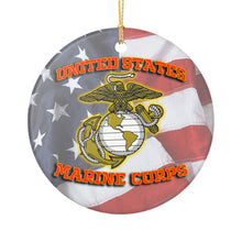 Load image into Gallery viewer, Marine United Corp States 3"  Ceramic Christmas Ornament  Made In The USA  Ships From The USA