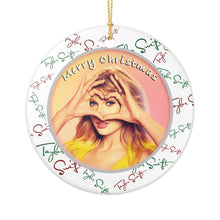 Load image into Gallery viewer, Taylor Christmas Ornament Swiftie Swift 3" Ceramic Ornament Made in The USA Ships From The USA