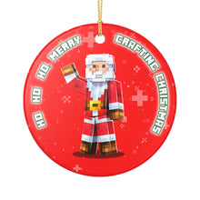 Load image into Gallery viewer, Minecraft Santa 3" Ceramic Christmas Ornament Made In The USA Ships From The USA