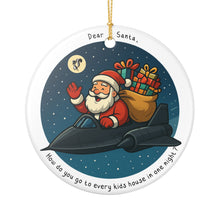 Load image into Gallery viewer, SR-71 Blackbird Santa 3&quot; Ceramic Christmas Ornament Made in the USA Ships from the USA