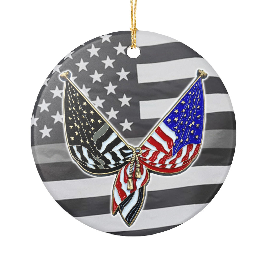 Correctional Officer Thin Grey Gray Line Flag USA Flag  3