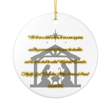 Load image into Gallery viewer, Bible Verse Isaiah 9:6 3" Single Sided Ceramic Christmas Ornament Ships From The USA Made In The USA
