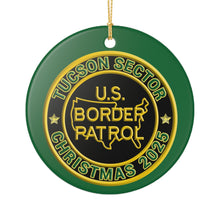 Load image into Gallery viewer, TUCSON SECTOR BORDER PATROL BPA 3&quot; CERAMIC CHRISTMAS ORNAMENT  MADE IN THE USA SHIPS FROM USA