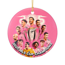 Load image into Gallery viewer, Inter Miami FC Futbol Football Messi Suarez MLS CHAMPIONS 3" Ceramic Christmas Ornament SHIPS FROM THE USA MADE IN THE USA (Copy)