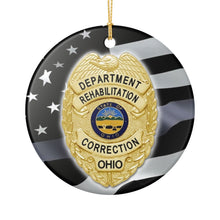 Load image into Gallery viewer, Ohio Department Of Rehabilitation And Corrections ODRC 3&quot; Ceramic Christmas Ornament Made In The USA Ships From The USA
