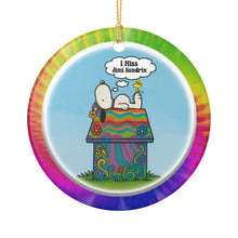 Load image into Gallery viewer, Parody Snoopy I Miss Jim Morrison The Doors 3" Ceramic Christmas Ornament Made In The USA Ships From The USA