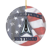 Load image into Gallery viewer, United States Space Force Retired USSF 3" Ceramic Christmas Ornament Made In The USA  Ships From The USA