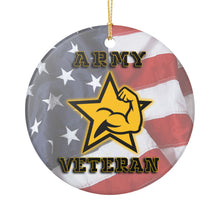 Load image into Gallery viewer, US Army United States Army Veteran  3" Ceramic Christmas Ornament Made In The USA  Ships From The USA