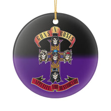Load image into Gallery viewer, Guns And Roses Appetite For Destruction 3" Single Sided Ceramic Christmas Ornament Made In The USA Ships From The USA