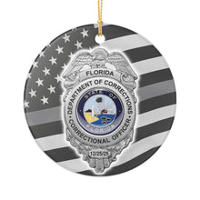 Load image into Gallery viewer, Florida Department of Corrections Correctional Officer  3&quot; Ceramic Christmas Ornament Made in the USA Ships From The USA