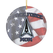 Load image into Gallery viewer, United States Space Force Mom USSF 3" Ceramic Christmas Ornament Made In The USA  Ships From The USA