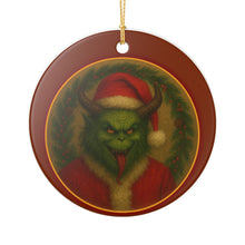 Load image into Gallery viewer, Krampus Krampuslauf Krampusnacht Grinch Mashup 3" Ceramic Holiday Ornament Made in the USA Ships From The USA (Copy)