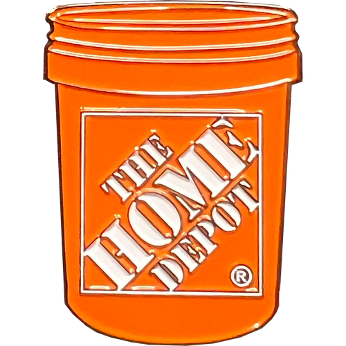 Home Depot Pin Associate orange bucket lapel pin BL12-004 P-263