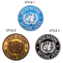 Load image into Gallery viewer, United Nations 3&quot; PVC Hook and Loop PatchShips Free From The USA PAT-833 834C 835B
