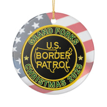 Load image into Gallery viewer, GRAND FORKS SECTOR BORDER PATROL BPA 3" CERAMIC CHRISTMAS ORNAMENT  MADE IN THE USA SHIPS FROM USA