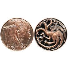 Load image into Gallery viewer, House of The Dragon GoT challenge coin Game of Thrones Daenerys Targaryen Fire and Blood BL4-012