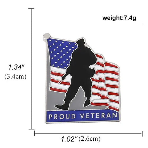 Proud Veteran USA Flag  Lapel pin FREE USA SHIPPING SHIPS FREE FROM USA P-226