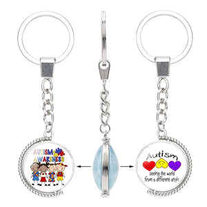Autism Awareness Seeing The World Different Keychain FREE USA SHIPPING SHIPS FROM USA KC-047