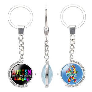 Autism Awareness Funtown Embrace the Amazing Keychain FREE USA SHIPPING SHIPS FROM USA KC-045