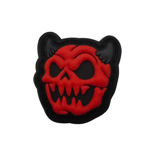 Evil Skull Bear Hoodie Cap PVC Hook and Loop Tactical Morale Patch Ranger Eyes Ships Free From The USA PAT-830