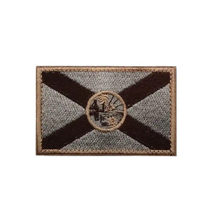Subdued Florida Flo Grown State Flag Embroidered Hook and Loop Morale Patch Army Navy USMC Air Force LEO Ships Free In The USA PAT-817