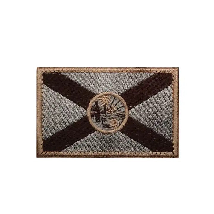 Subdued Florida Flo Grown State Flag Embroidered Hook and Loop Morale Patch Army Navy USMC Air Force LEO Ships Free In The USA PAT-817