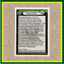 Load image into Gallery viewer, Border Patrol Horse Patrol Trading Card for Challenge Coin Collectors Ships Free In The USA BL6-011 TRD-01
