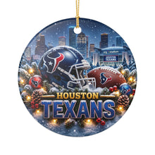 Load image into Gallery viewer, Houston Texans Christmas Holiday Ornament Sublimated Ceramic
