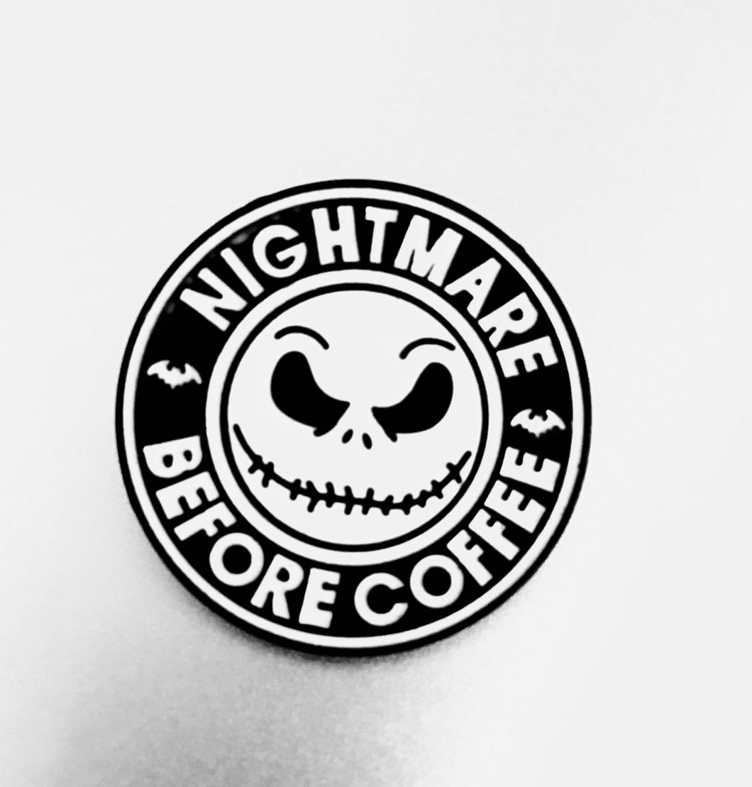 Nightmare Before Coffee Parody Halloween Jack Pin Free Shipping in the USA CP-13