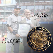 Load image into Gallery viewer, Derek Jeter George Bush 9/11 New York Yankees 25th Anniversary Memorial Challenge Coin