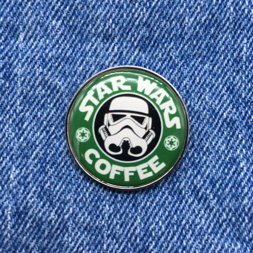 Starbucks parody pin Star Wars Coffee Storm Trooper inspired by Star Wars coffee P-280