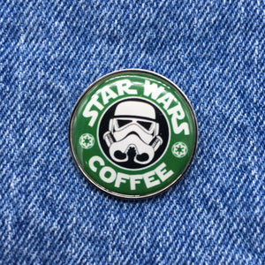 Starbucks parody pin Star Wars Coffee Storm Trooper inspired by Star Wars coffee P-280