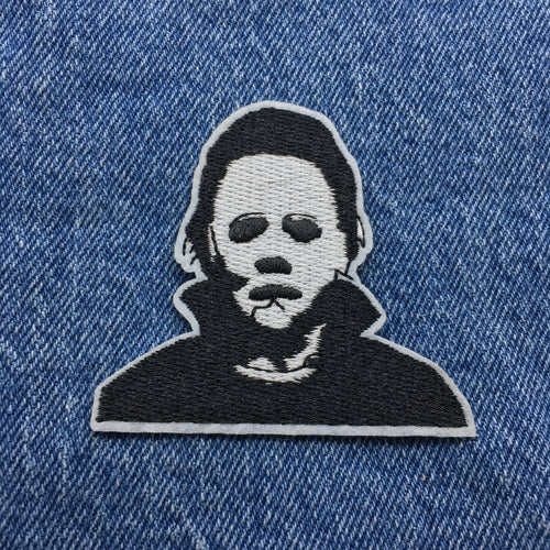 Spooky Halloween Michael Myers Mask Iron On Embroidered Patch Ships Free In The USA PAT-863