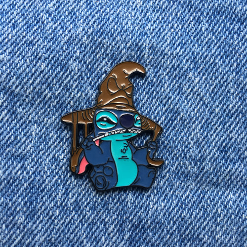 Halloween Lilo Potter Stitch Harry Sorting Hat Mashup Enamel Pin Free Shipping In The USA P-285
