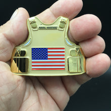 Load image into Gallery viewer, US Navy Body Armor Challenge Coin 2.5&quot; Naval Warfare