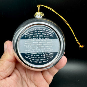 CO Correctional Officer Thin Gray Line Prayer 3.5" ABS Shatterproof Christmas Ornament Ships Free In The USA