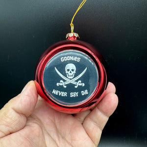 Limited Edition Goonies Holiday Christmas 3.5" Ornament Goonies Never Say Die Red Version Ships Free In The USA