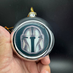 Din Djarin Helmet Mandalorian 3.5" Shatterproof Ornament Star Christmas Wars Ships Free in The USA