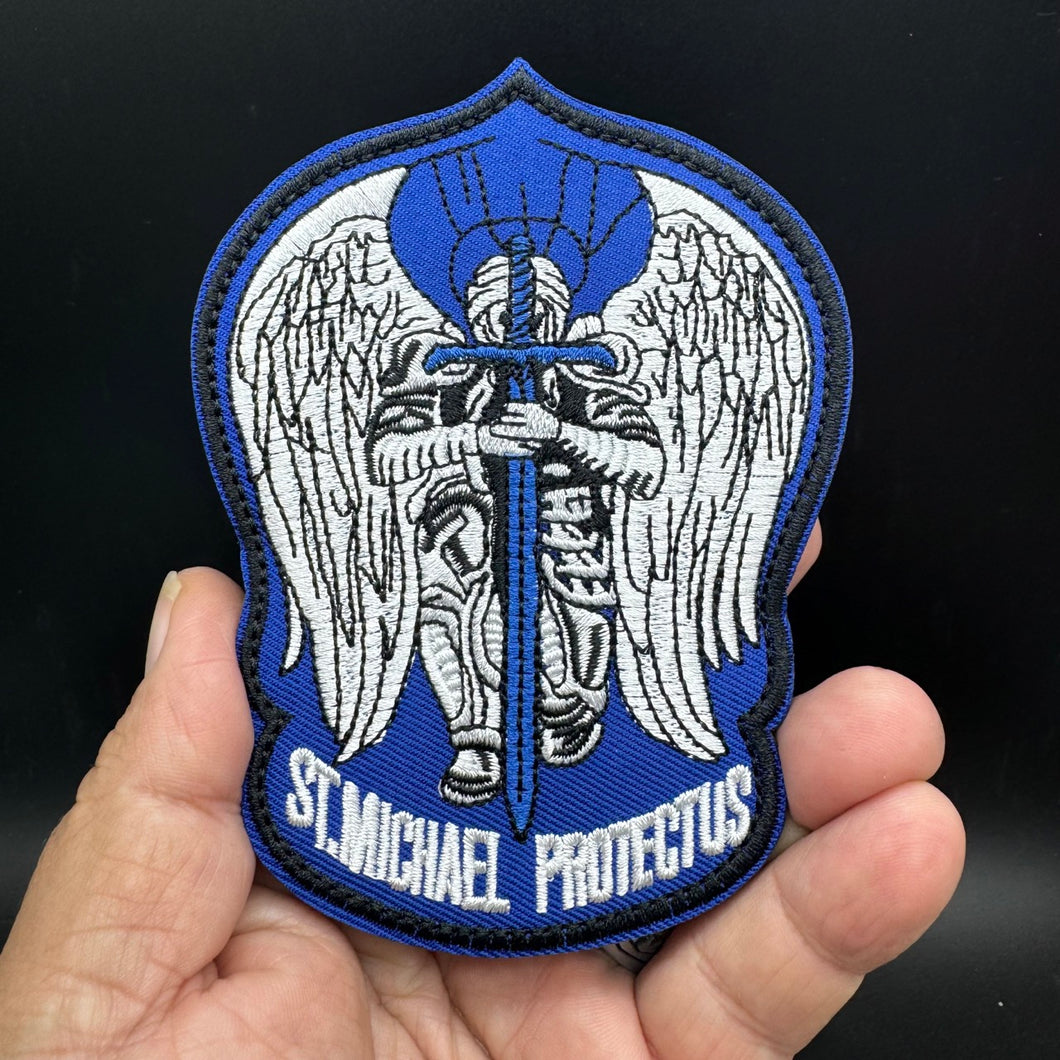 Large Saint Michael Protect Us Patch Hook and Loop Morale Tactical Ships Free In The USA PAT-895/896/897/898/899