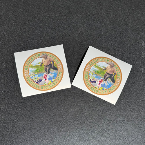 Parody Alligator Alcatraz Fugitive Recovery Stickers ICE HSI CBP Border Patrol FDLE FHP