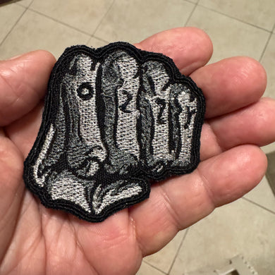 Bones Fist Ozzy Patch (only 25 of these made. Sew On Patch Battle Jacket Vest