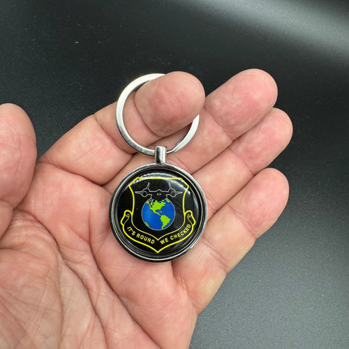 Funny It's Round We Checked SR-71 Blackbird Keychain Skunk Works