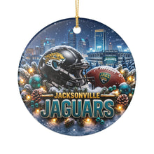 Load image into Gallery viewer, Jacksonville Jaguars Christmas Holiday Ornament Sublimated Ceramic