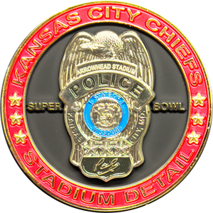 Kansas City KCPD Missouri Police Stadium Detail Championship Challenge Coin KC BL17-023