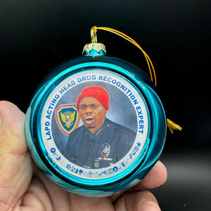 Parody LADP DRE Drug Recognition Expert LEO CBP Officer 3.5" Santa Christmas Ornament Shatterproof ABS Ships Free In The USA