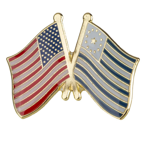 USA and LDS Flags Lapel Pin FREE USA SHIPPING SHIPS FREE FROM THE USA ZQ-75A