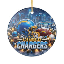Load image into Gallery viewer, Los Angeles Chargers Christmas Holiday Ornament Sublimated Ceramic