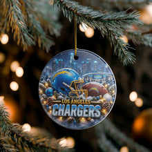 Load image into Gallery viewer, Los Angeles Chargers Christmas Holiday Ornament Sublimated Ceramic